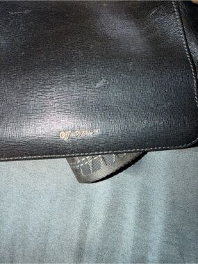 Off-White Black Leather Crossbody Messenger with Small Logo Plaque